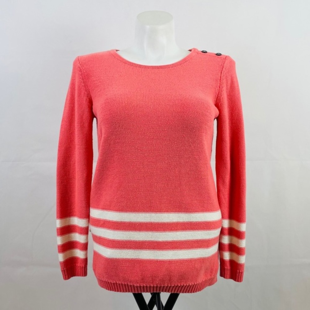 Ann Taylor loft peach long sleeve sweater Large